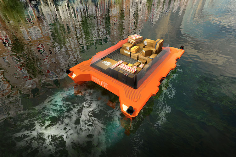 Roboat, barche elettriche a guida autonoma. Un servizio di delivery.