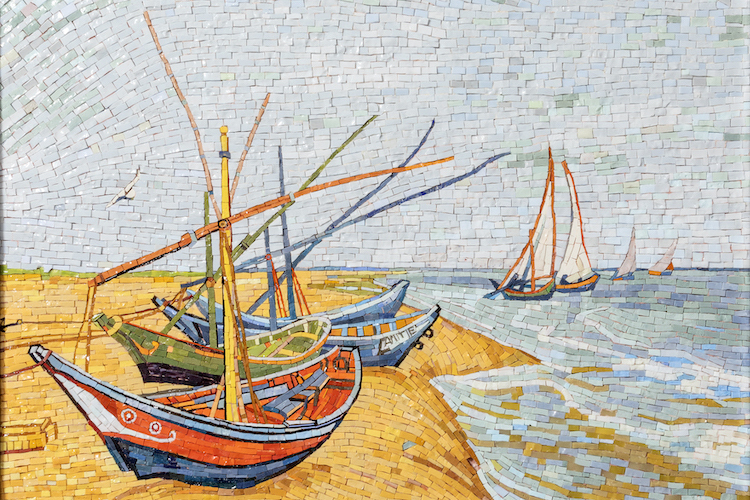 Barche sulla riva di Vincent Van Gogh