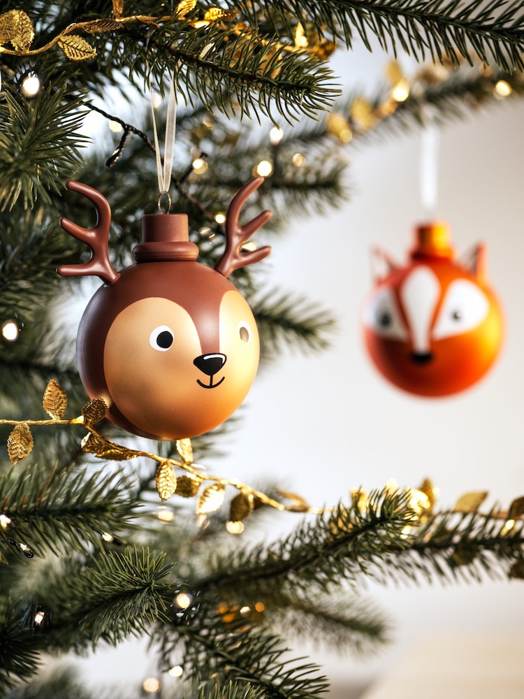 palline di Natale in vetro soffiato per albero di Natale serie Shiny Chestnut 14 cm decorazioni per albero di Natale uccelli nel nido Magic decorazioni per albero di Natale vetro 