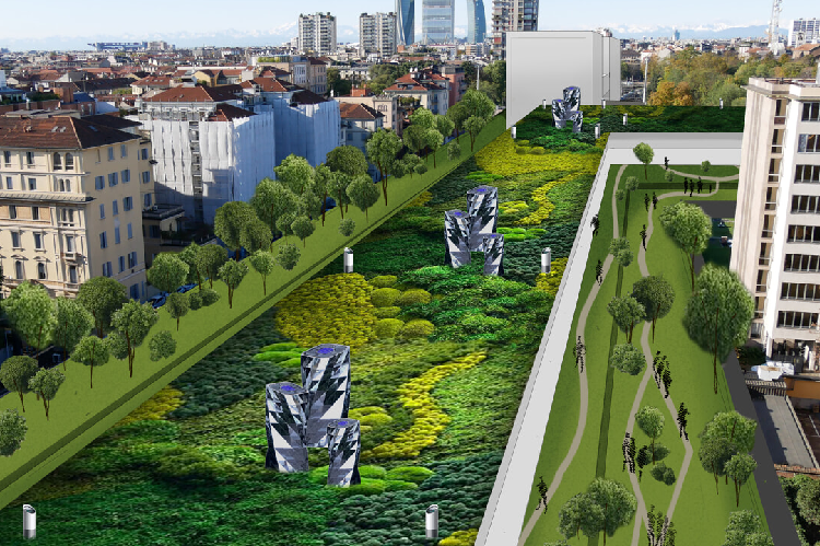 A Milano con il progetto Fili: una foresta pensile a Cadorna