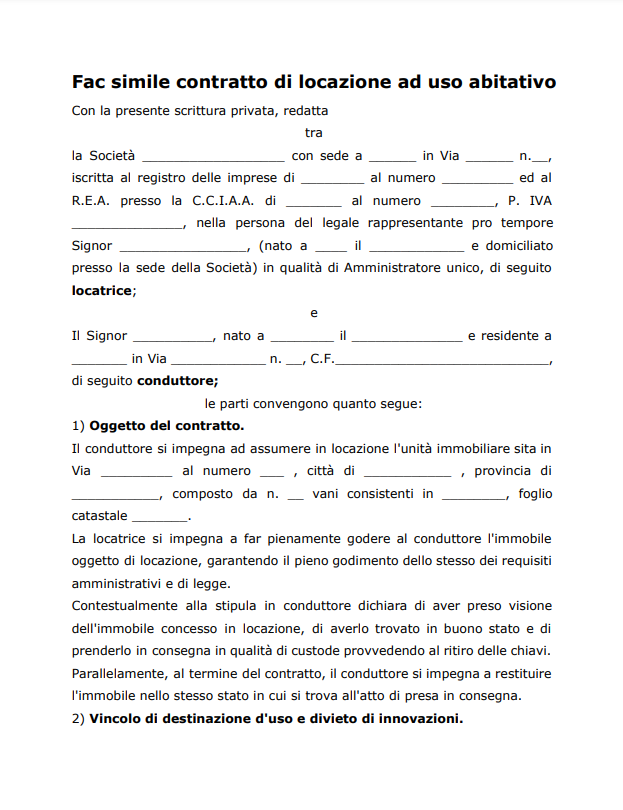 concede uno sgravio al locatore di un appartamento