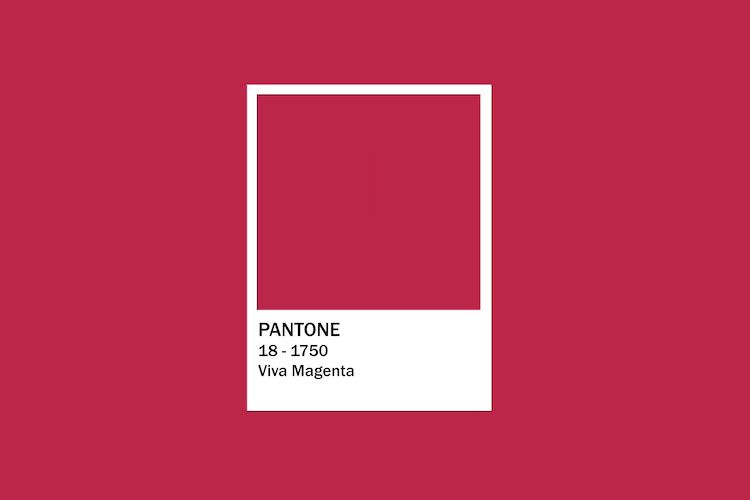 Pantone 18-1750 Viva Magenta. Color de tendencia del año 2023.