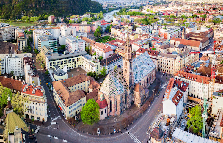 Bolzano vista dall'alto