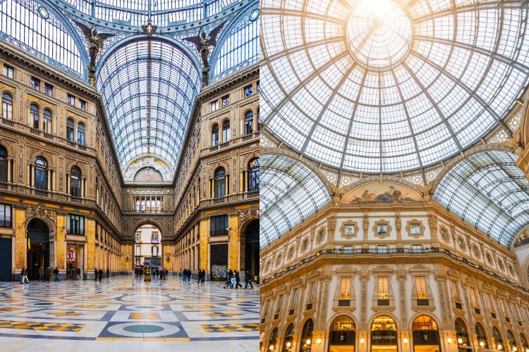 Galleria di Napoli e Galleria di Milano