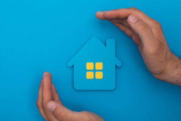 casa blu in miniatura