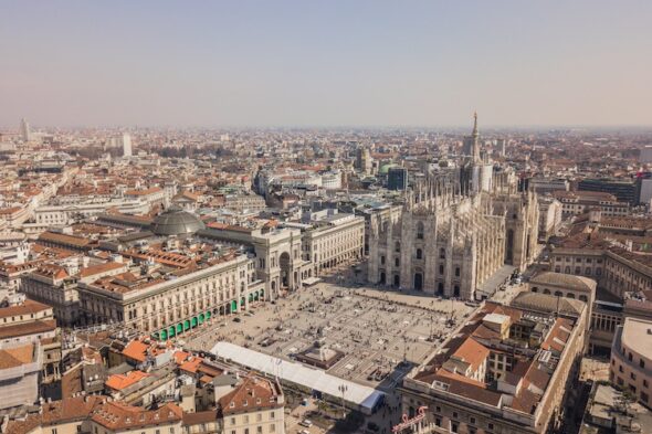 vista di Milano dall'alto