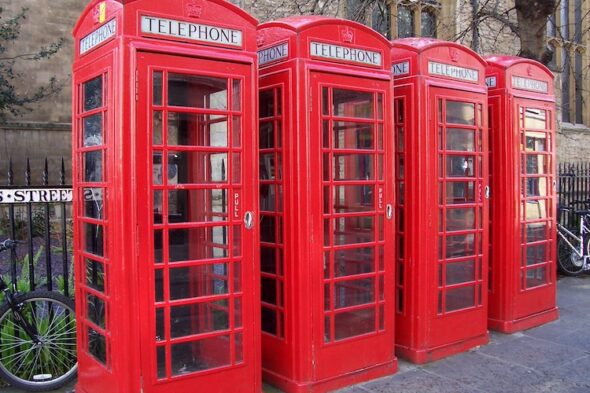 cabine rosse in Inghilterra