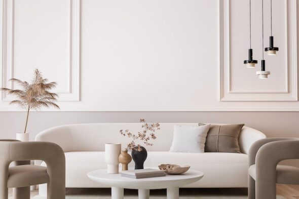 soggiorno in stile classico contemporaneo