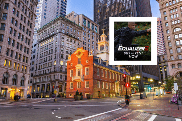 Boston + foto di Denzel Washington in miniatura