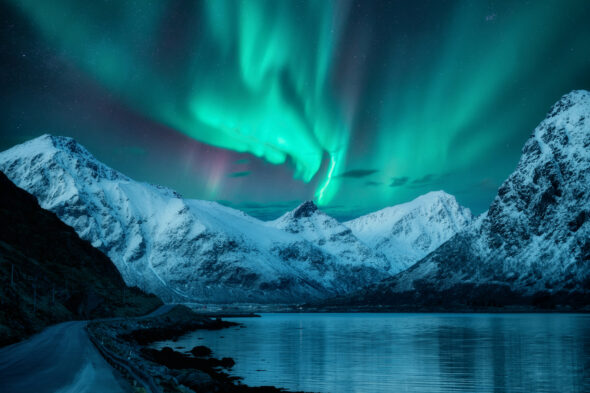 Aurora boreale in Norvegia