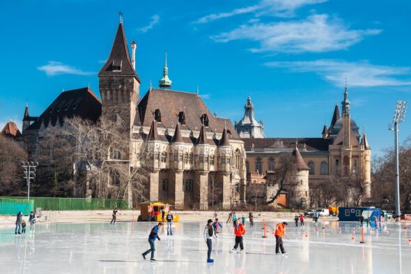 pista di pattinaggio a Budapest